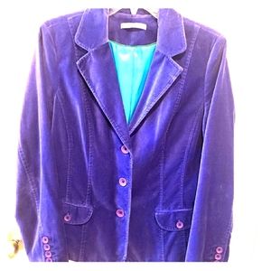 Liz Claiborne Purple Velvet Blazer Sz. 10